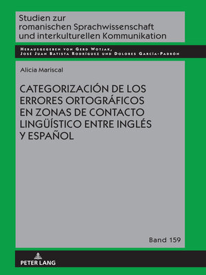 cover image of Categorización de los errores ortográficos en zonas de contacto lingueístico entre inglés y español
